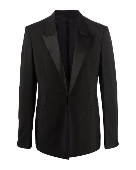 Givenchy Black Slim Hook & Bar Satin Jacket for men