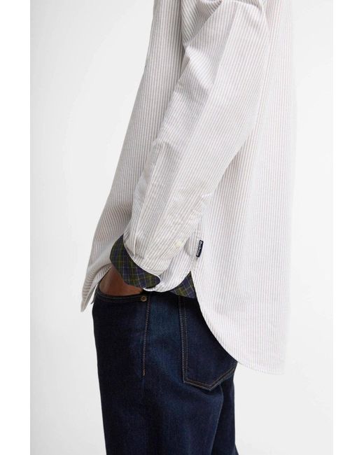 Barbour Pink Authentic Striped Oxfordshirt for men