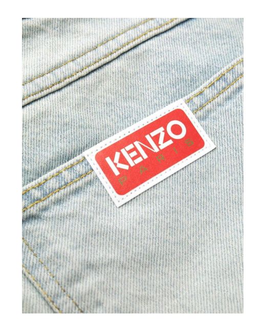 KENZO Gray Medium Stone Bara Slim Jeans for men