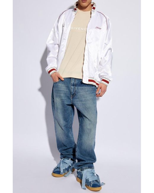 Givenchy White Bomber Jacket With Logo for men