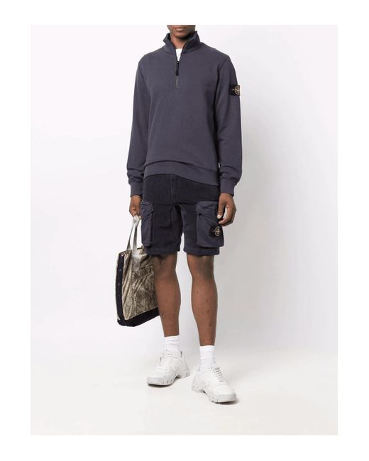 Stone island fleece shorts on sale mens