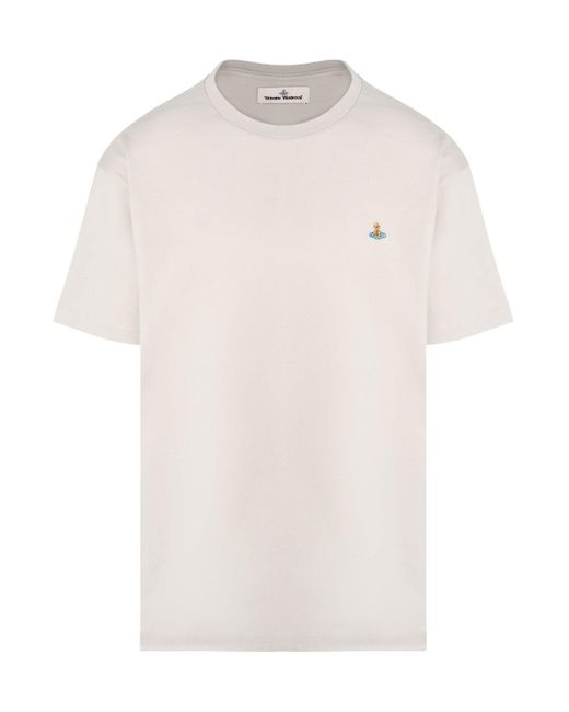 Vivienne Westwood White Classic Orb T Shirt for men