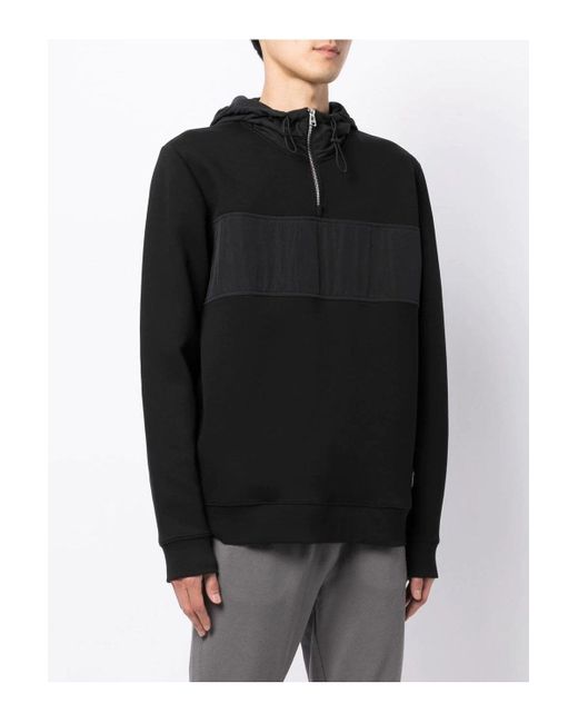 HUGO Black Doregano Hooded Top for men