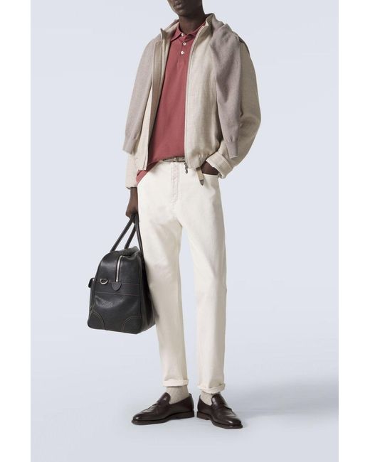 Brunello Cucinelli Red Classic Piquet Polo for men