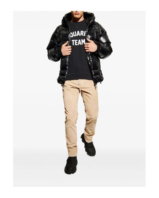 DSquared² Black 3d Hooded Down Jacket for men