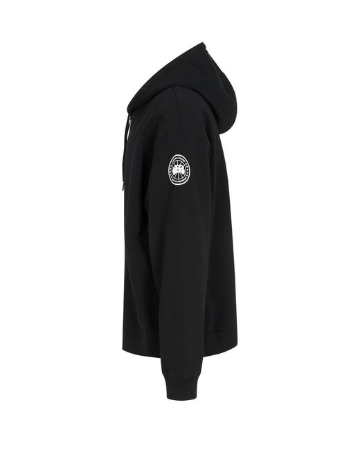 Canada Goose Black Rove Full Zip With Sleeve Graphic for men