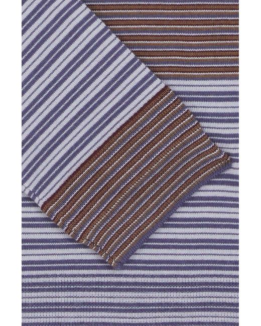 Paul Smith Purple Ps Knitted Stripe Polo Shirt for men