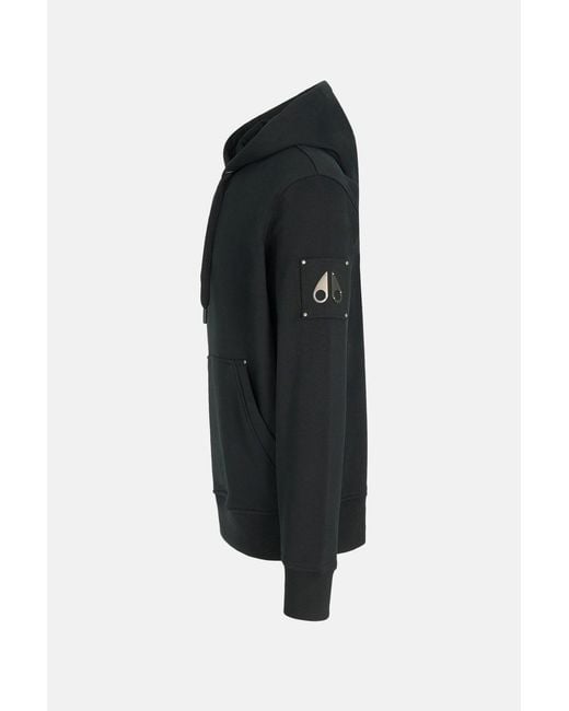 Moose Knuckles Black Hartsfield Hooded Top for men