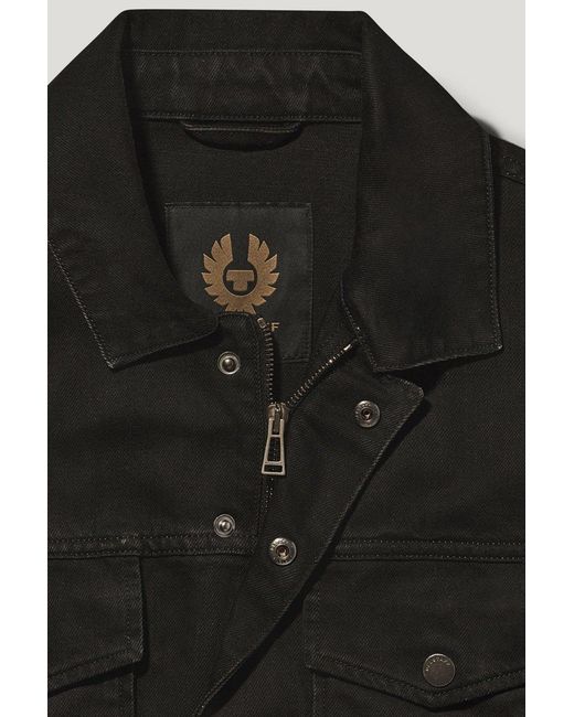 Belstaff Black Piston Trucker Jacket for men