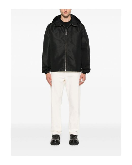 Givenchy Black Polyfaille Hoodie Windbreaker for men