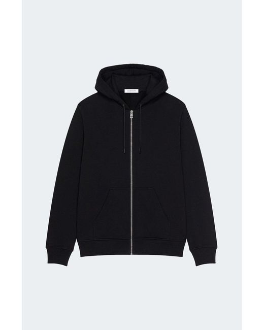 Givenchy Blue Back Branding Zip Hooded Top for men