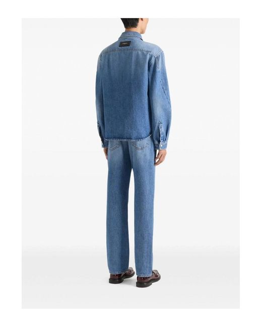 Givenchy Blue Couture Seam Shirt for men