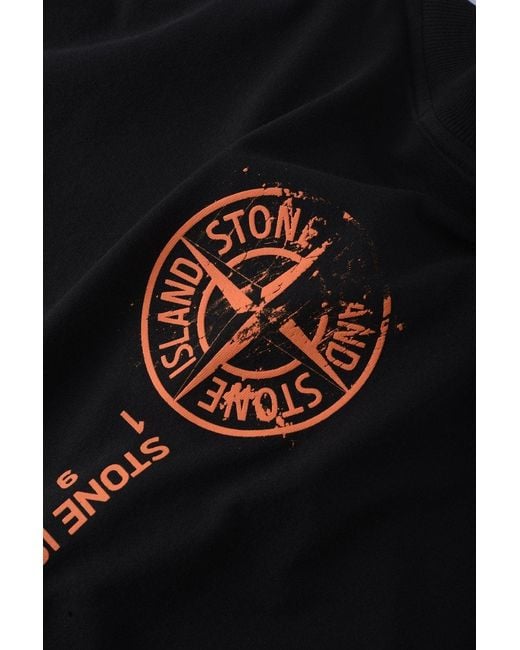 Stone Island Black Compass 2100001 T Shirt for men