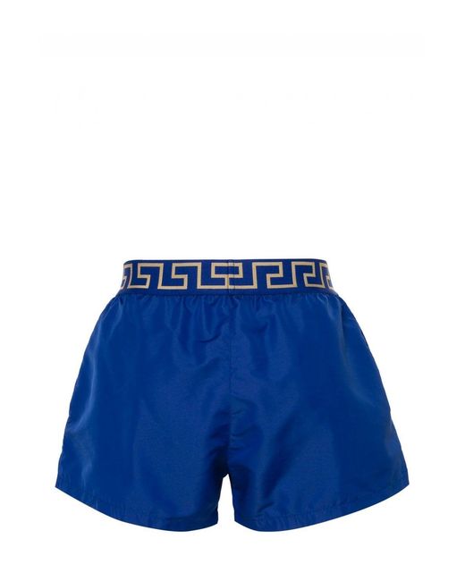 Versace Blue Grecca Swimshorts for men
