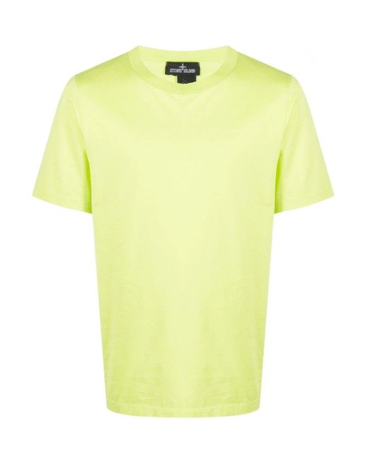 Stone Island Shadow Project Yellow Tab Branding Cotton T Shirt for men