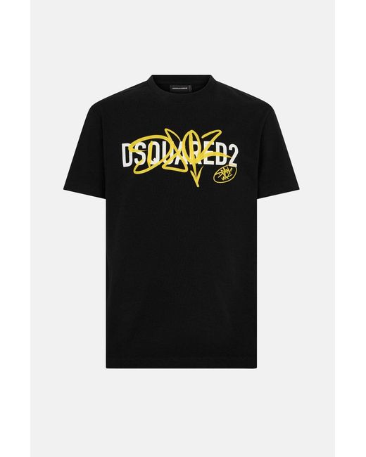 DSquared² Black Cool Fit Branded T Shirt for men