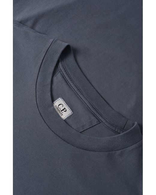 C P Company Blue 30/1 British Sailor Logo T Shirt for men