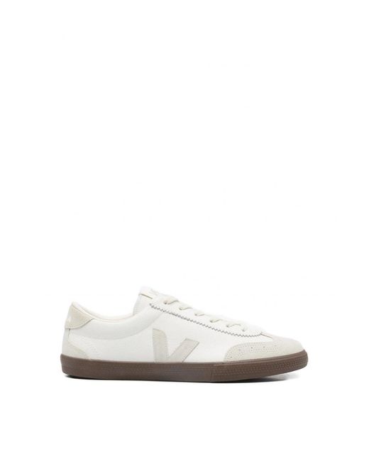 Veja White Volly Leather Sneakers