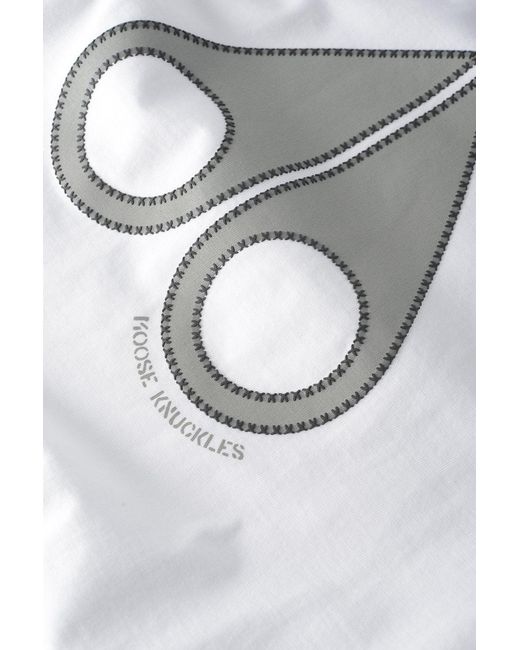 Moose Knuckles White Tandem T Shirt for men