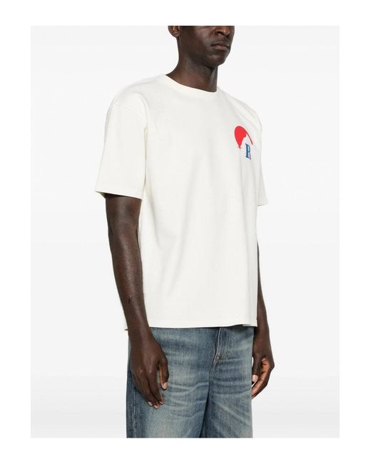Rhude White Moonlight Regatta Tee for men