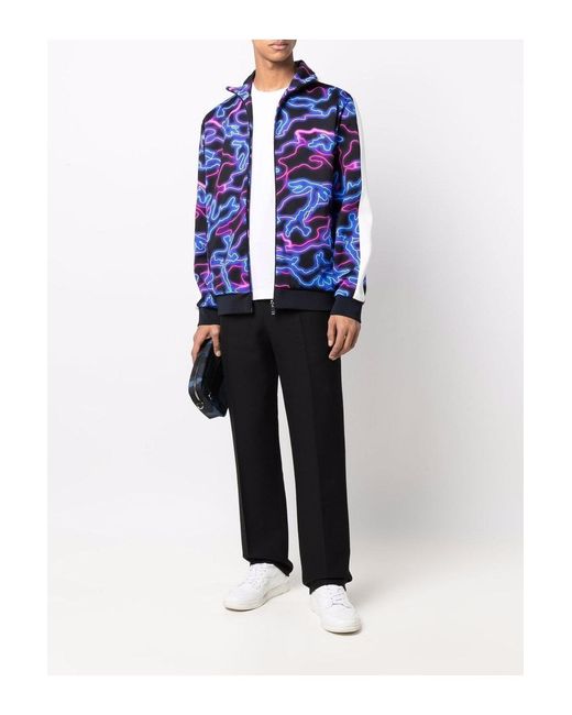 Valentino Blue Neon Print Track Top for men