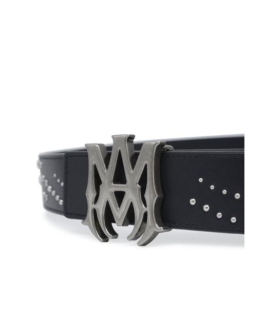 Amiri Black Ma Stud 4cm Belt for men