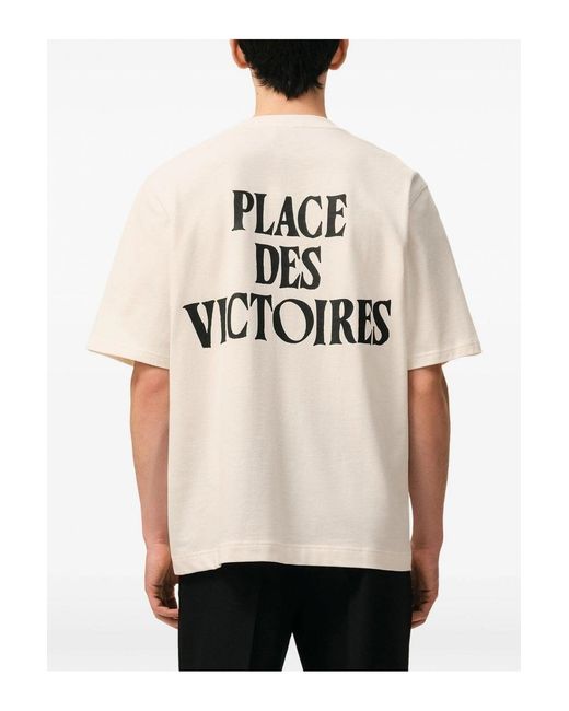 AMI White Boxy Fit Signature Back T Shirt