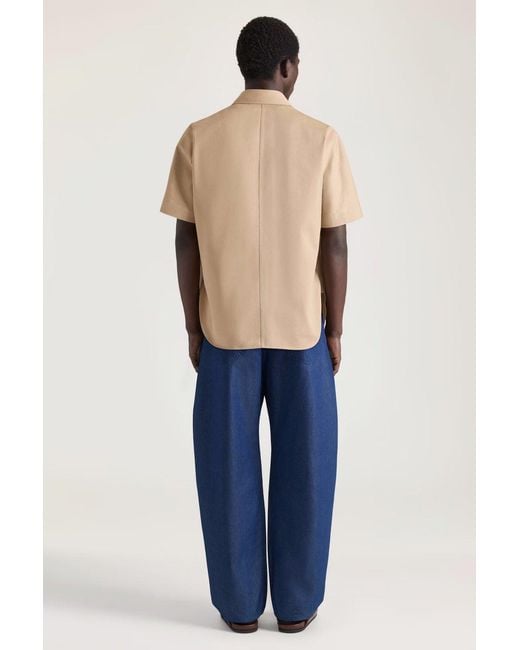 Givenchy Natural Branded Cotton Ss Shirt for men