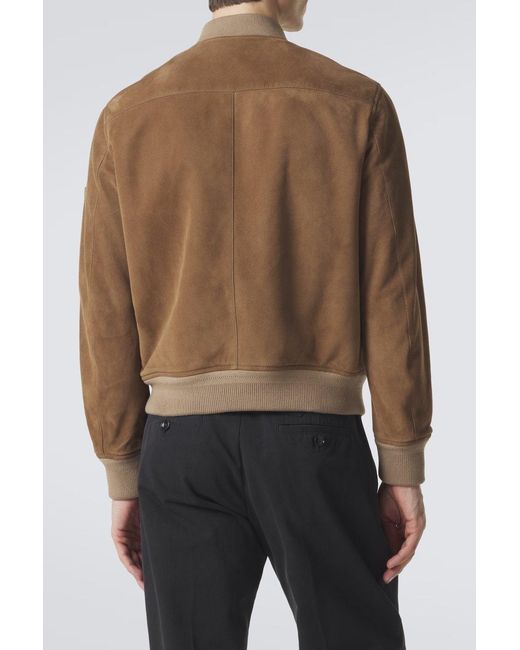 Tom Ford Brown Light Suede Bomber for men