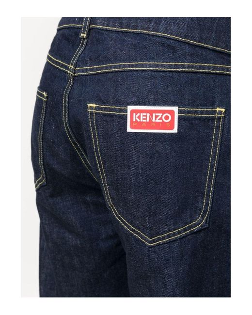KENZO Blue Rinse Bara Slim Fit Jeans for men