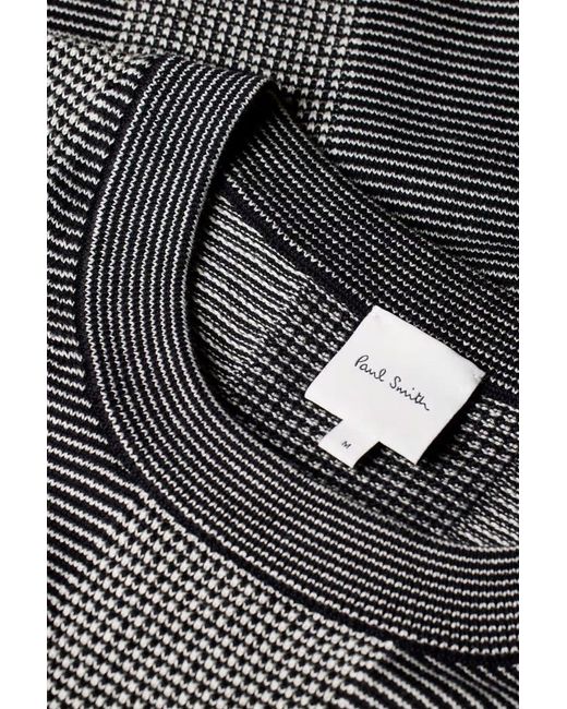 Paul Smith Gray Knitted Stripe T Shirt for men