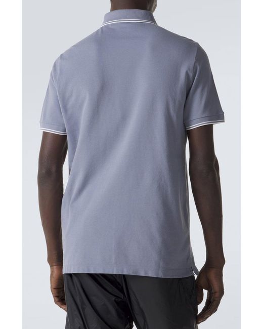 Stone Island Blue S0018 Patch Logo Polo for men