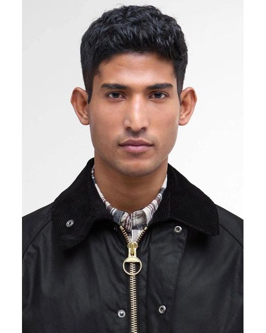 Barbour Black Bedale Wax Jacket for men