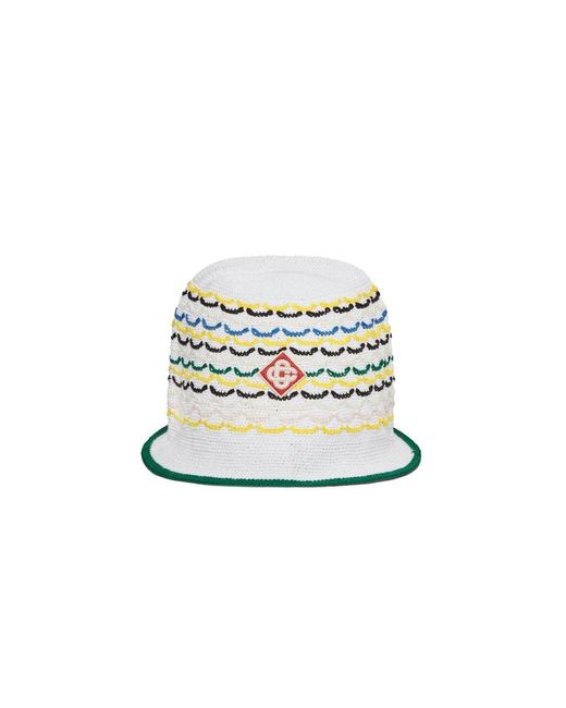 Casablanca White Woven Hat for men