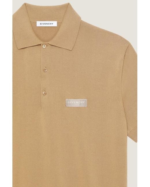 Givenchy Natural Gros Grain Detail Polo Shirt for men