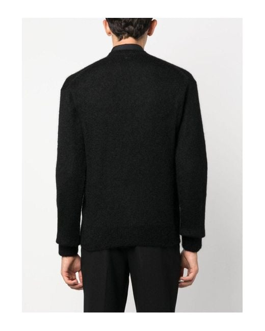 Tom Ford Black Mohair Blend V Neck Sweater for men