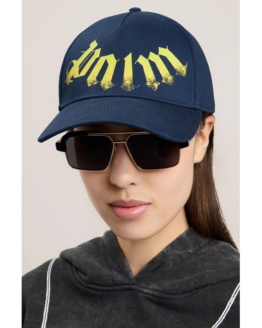 Palm Angels Blue Big Neck Logo Cap for men