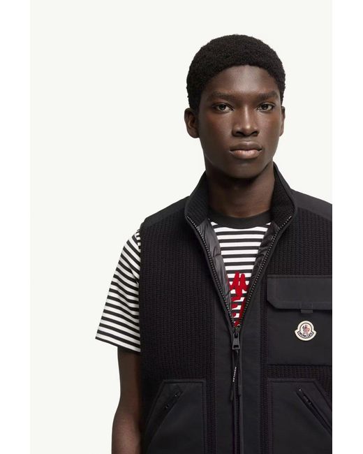 Moncler Black Lenevra Gilet for men