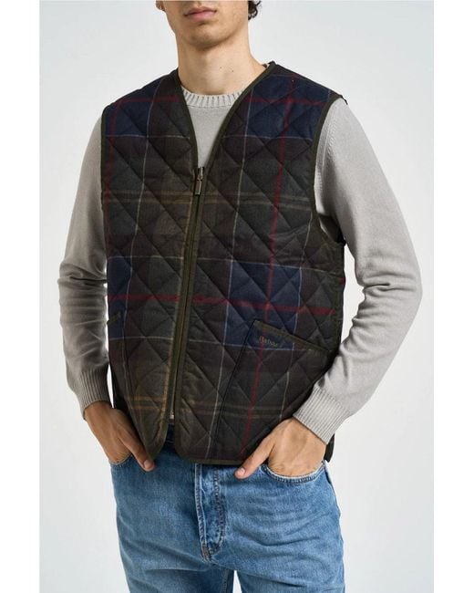 Barbour Black Icons Tartan Quiltedliner for men