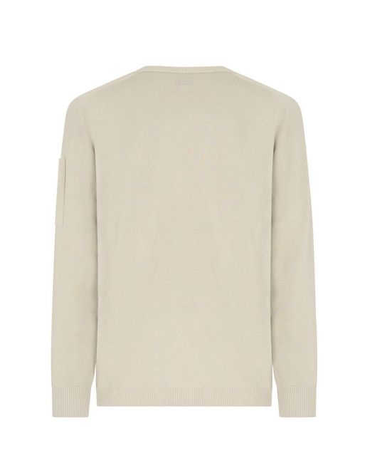 C P Company Natural Cotton Crepe Sweater for men