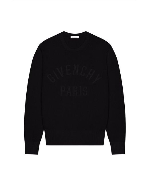 Givenchy Black Branded Sweater for men