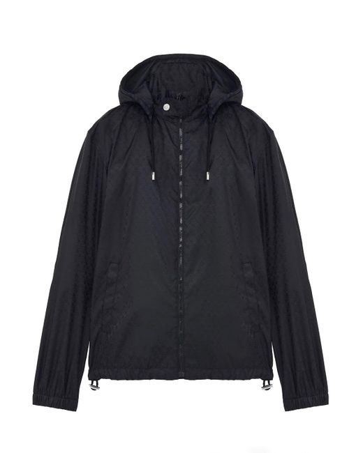 McQueen Blue Skull Jacquard Windbreaker for men