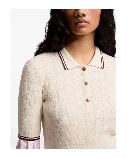 Moncler Natural Knitted Polo