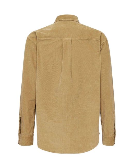 DSquared² Natural Corduroy Patch Pockets Shirt for men