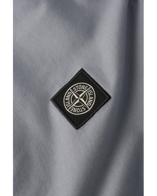 Stone Island Blue S0013 Patch Logo T Shirt for men