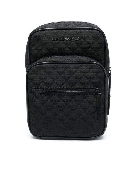 Emporio Armani Black Backpack for men