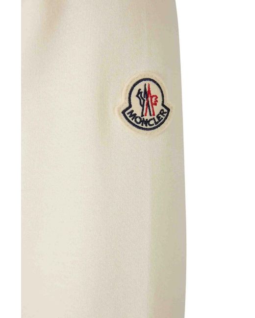 Moncler Natural Archive Embroidered Logo Sweatshirt for men
