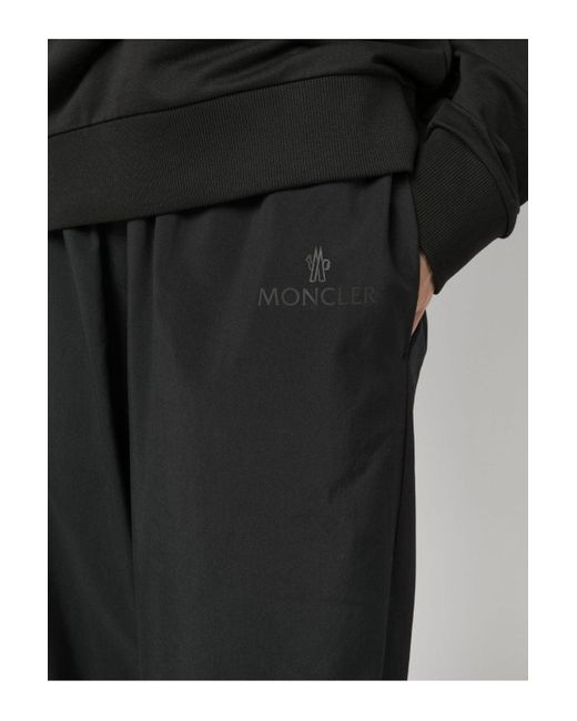 Moncler Black Cuffed Trousers for men