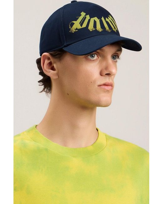 Palm Angels Blue Big Neck Logo Cap for men