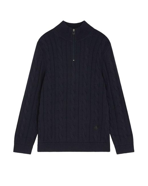 Paul Smith Blue Ps Zip Neck Sweater for men
